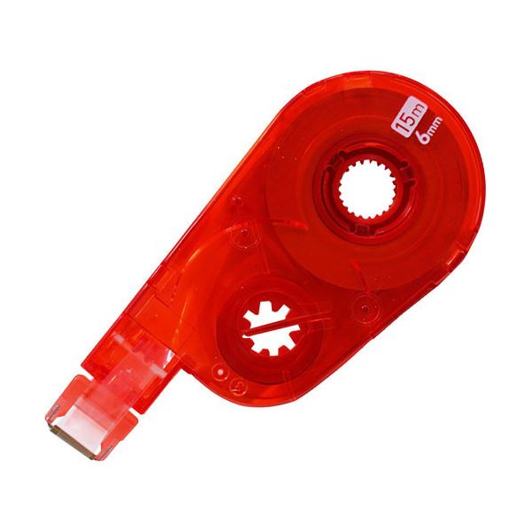 （まとめ） プラス 修正テープホワイパースイッチ 交換テープ（簡易パッケージ） 6mm幅×15m レッド WH-1516R RD 1セット（10個） 〔×3セット〕〔代引不可〕 8,151円