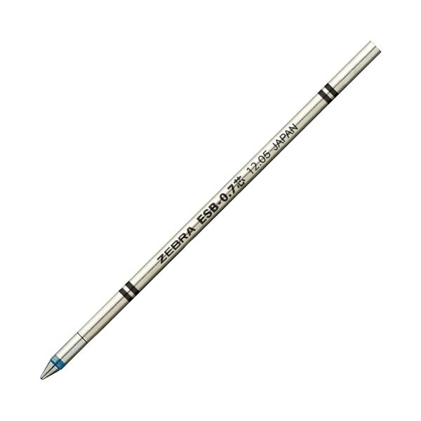 （まとめ） ゼブラエマルジョンボールペン替芯 ESB-0.7芯 青 RESB7-BL 1セット（10本） 〔×3セット〕〔代引不可〕