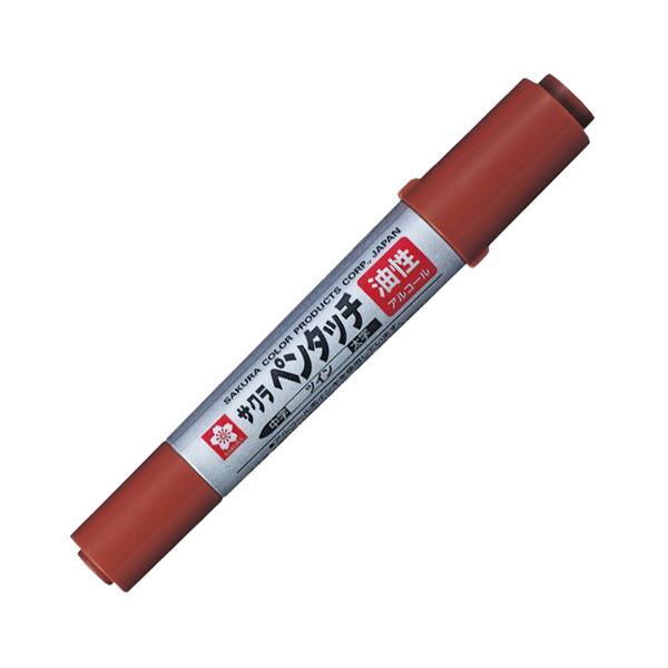 （まとめ） サクラクレパス油性マーカー ペンタッチツイン ちゃいろ PK-T#12 1セット（10本） 〔×3セット〕〔代引不可〕の通販は
