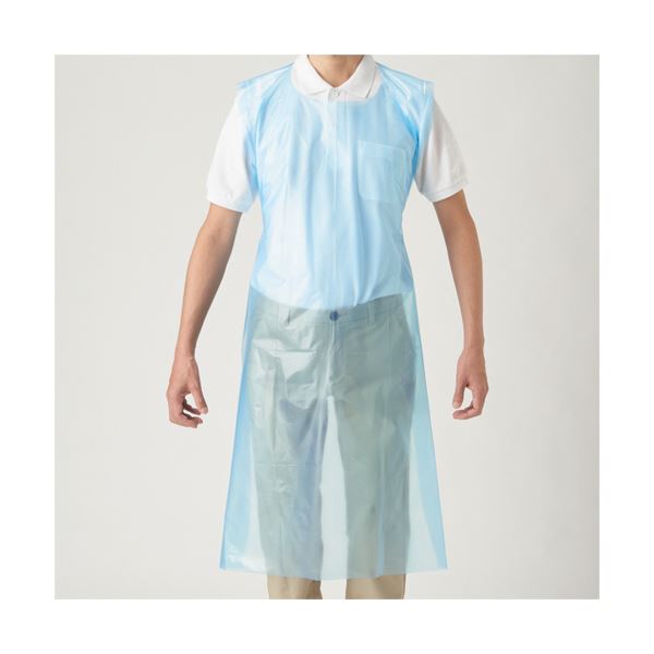 （まとめ） 川西工業ポリエチエプロン エコノミー フリーサイズ ブルー 4440 1箱（50枚） 〔×10セット〕〔代引不可〕の通販は