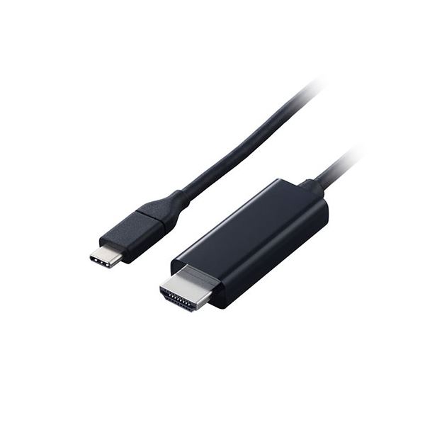 エレコム USB Type-C(TM) - HDMI(R)変換ケーブル(やわらかタイプ) 1m ブラック MPA-CHDMIY10BK2〔代引不可〕の通販は
