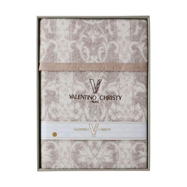 ヴァレンティノ・クリスティー ジャカード織ウール毛布(毛羽部分) 140×200cm L9050596〔代引不可〕の通販は 12,368円