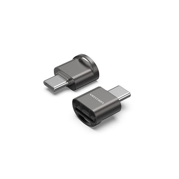 〔5セット〕 VENTION USB 2.0 Type-C マイクロSDカードリーダー グレー 亜鉛合金タイプ グレー CL-6149X5〔代引不可〕の通販は