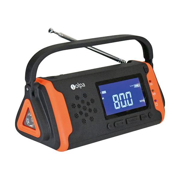 Solpa チャージオ 手回し/ソーラー蓄電ラジオ 「チャージオ ラムダ」 9×20.2×8cm B1144594〔代引不可〕の通販は