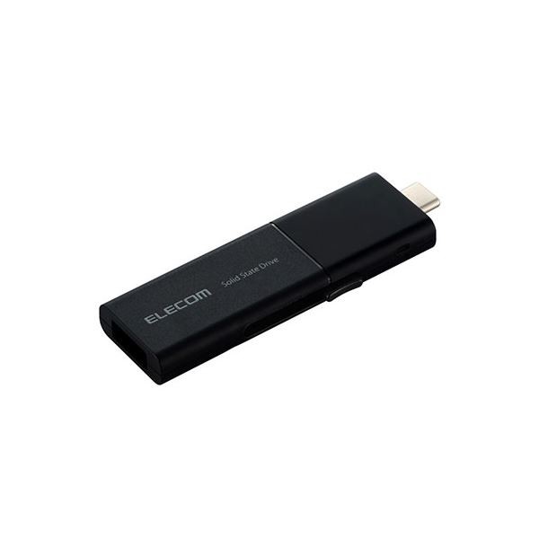 エレコム USB Type-C(TM)/USB-Aコネクター対応外付けポータブルSSD ESD-EWB_Rシリーズ 512GB ブラック ESD-EWB0500GBKR〔代引不可〕