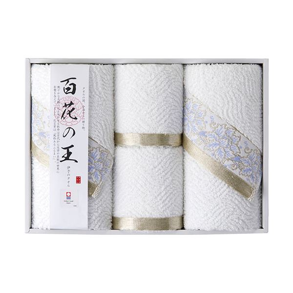 今治タオル 百花の王 フェイスタオル2P＆ウォッシュタオル2P フェイスタオル33×75cm、ウォッシュタオル33×35cm L9027540〔代引不可〕の通販は