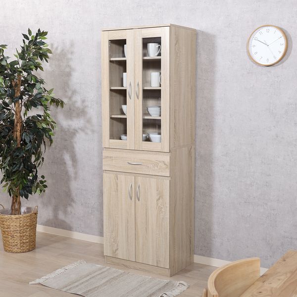 超美品‼️】ニトリ 80cm幅ミドルレンジボード キッチンカウンター 食器