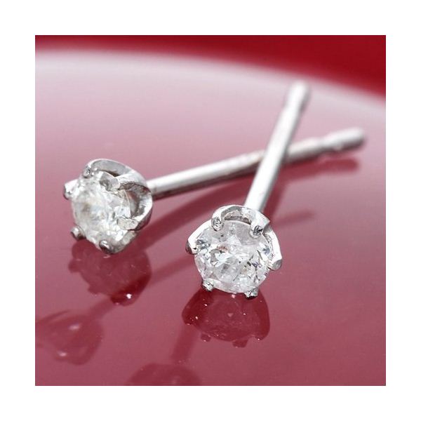 プラチナ0.1ctダイヤモンドピアス〔代引不可〕の通販は
