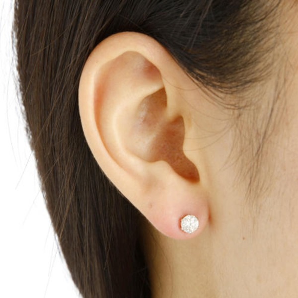 Pt900 大粒0.7ctダイヤモンドピアス(鑑別付) プラチナ ダイヤモンド ピアス 一粒 0.7ct プラチナ Pt900 6本爪 0.35