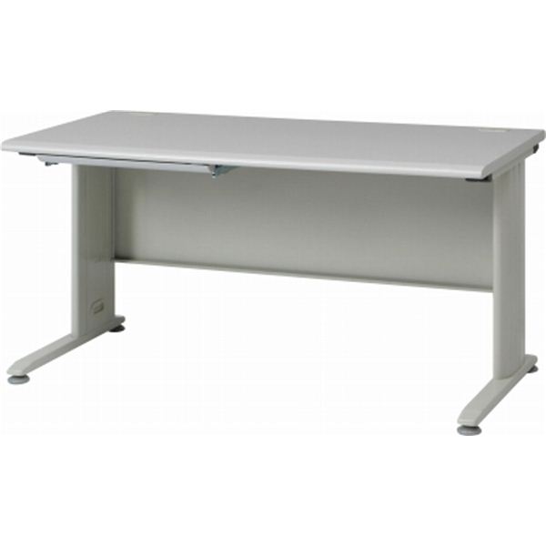 パソコンデスク ワークデスク 幅140cm×奥行70cm ホワイト 平机140 引き出し収納付き 組立品 オフィス 会社 什器〔代引不可〕の通販は