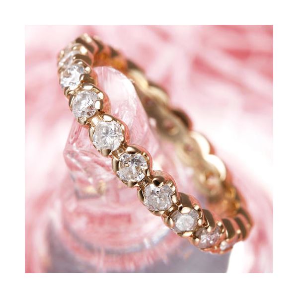 K18PG ダイヤリング 指輪 1.0ct フルエタニティリング 7号〔代引不可〕の通販は