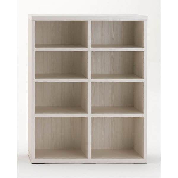 フナモコ リビングシェルフ 〔幅90×高さ113.8cm〕 ホワイトウッド LFS-90〔完成品〕 日本製〔代引不可〕の通販は 46,082円