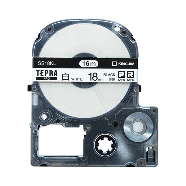 キングジム テプラ PRO テープカートリッジ ロングタイプ 18mm 白/黒文字 SS18KL-5P 1パック(5個)〔代引不可〕の通販は 12,966円