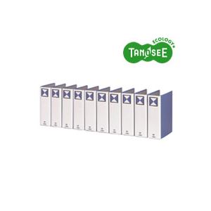 代引不可/（まとめ）TANOSEE 両開きパイプ式ファイル A4タテ 80mmとじ 青 30冊/代引不可 直送・代引不可（まとめ） TANOSEE 両開きパイプ式ファイルV A4タテ