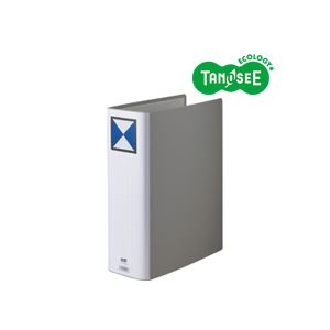 （まとめ）TANOSEE 両開きパイプ式ファイル A4タテ 80mmとじ グレー 10冊〔代引不可〕の通販は 10,549円