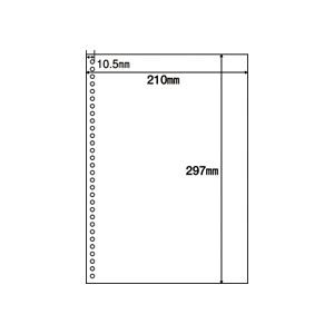 （まとめ）マルチプリンタ帳票（FSC森林認証紙） A4白紙30穴 100枚入×5冊〔代引不可〕