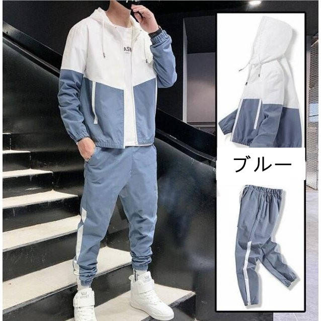 haru様 ジャージ パーカー メンズ トップス 長袖 ジップアップ フード