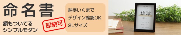 シンプルモダンな命名書