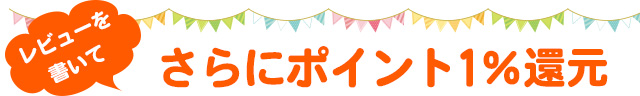 レビューを書いてさらにポイント1%還元