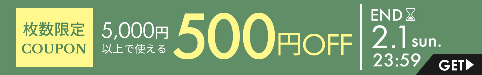 5,000円以上で使える500円OFFクーポン