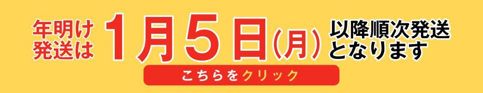 年末年始の発送について