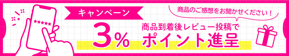 レビューキャンペーン実施中★3%ポイント進呈★