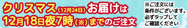 クリスマス(12/24)お届けは12月18日(木)夜7時までのご注文