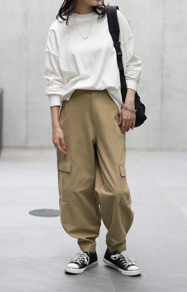 美品 CLOTH&CROSS ハグオーワー チノパン ストレッチ ベイカーパンツ