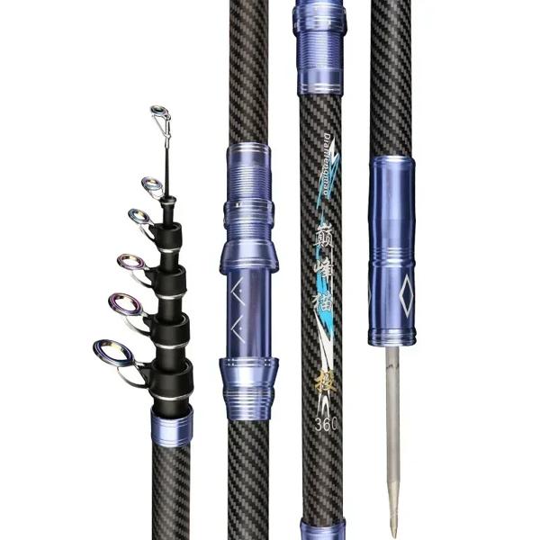 伸縮式スピニングフィッシングロッド,ポータブル,旅行,ボート,ロック,鯉,2.4m, 2.7m, 3.6m, 3.9m, 4.5m