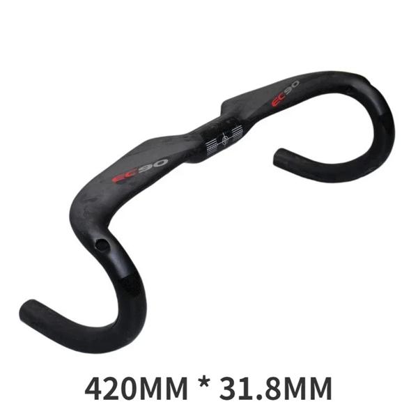 EC90-カーボンファイバーロードバイクハンドルバー,マットインテリア,バイクパーツ,400 420 440mm, 31.8mm