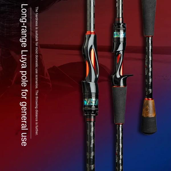 WinsCraft超軽量距離投げロッド、2セクション、高炭素回転、鋳造釣り竿、パワーML、1.98m、2.1m