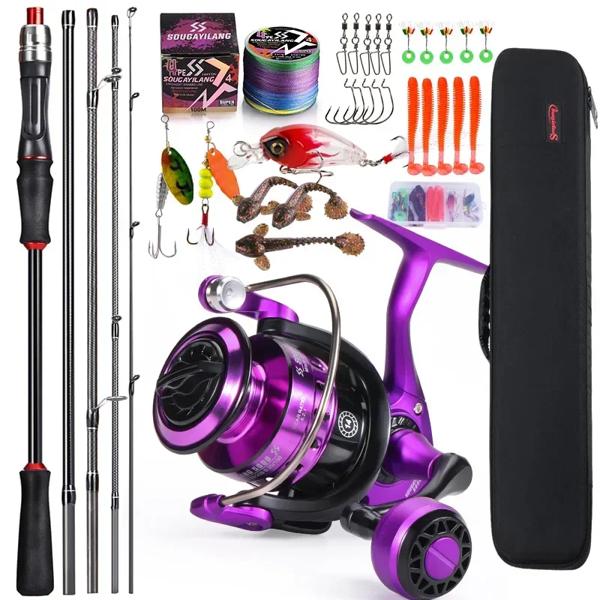 Sougayilang-カーボンファイバーフィッシングロッド,すべてのベース,パイク,トラウト,最大出力8kg, 1.8 m, 2.1m