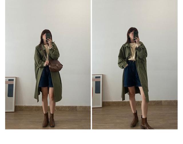 アウター 上着 トレンチコート ミモレ丈 ロング丈 長袖 ドロップショルダー 萌袖 襟付き フレア ワイド ポリエステル 大人可愛い シンプル カジュアル おしゃれ お洒落 かっこいい 大人女子 こなれ感 ラフ ルーズ 個性的 クール モード系 主役級 存在感 抜け感 無地 春 秋 アウター 上着 トレンチコート ミモレ丈 ロング丈 長袖 ドロップ