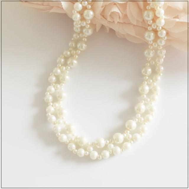 結婚式 ネックレス パール