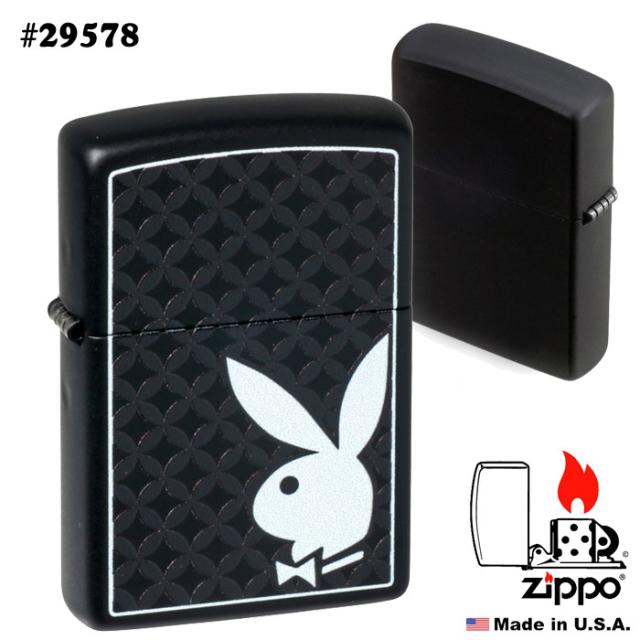 ZIPPO/Playboy Bunny Logo プレイボーイ 29578 Black Matte 画像5