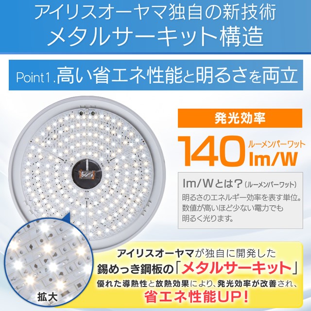 LEDシーリングライト 12畳 調光 調色 メタルサーキット シルバー 天井