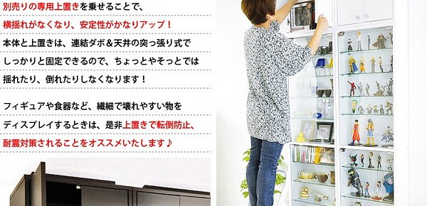 コレクションラック【ルーク】浅型ハイタイプ(専用上置き)