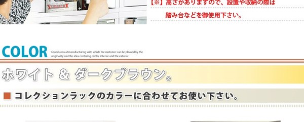 コレクションラック【ルーク】深型ハイタイプ