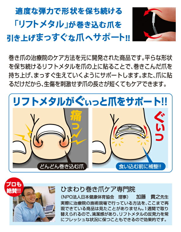 リフトメタルがぐぃっと爪をサポート!