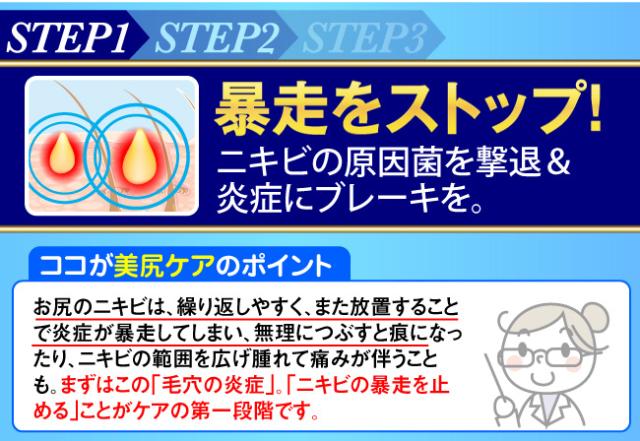 ニキビの原因菌を撃退、炎症をブレーキ