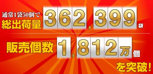 総出荷数713万個突破!餃子家族もビックリ!