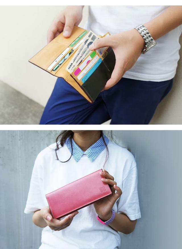 説明2|【送料無料】艶やかな天然牛革としっとり素上げ馬革を使用したカラフルメンズ長財布【pacca pacca】紳士・カジュアル・フォーマル・光沢・ナチュラル