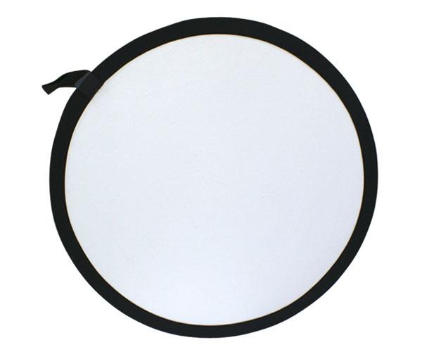 商品撮影や人物撮影に！★80cm、丸型レフ板(PT6680)逆行からの撮影、テレビ撮影、写真撮影などに使うレフ板です。ひねって畳めばわずか33cm、専用のポーチ付きで持ち運びが大変便利。