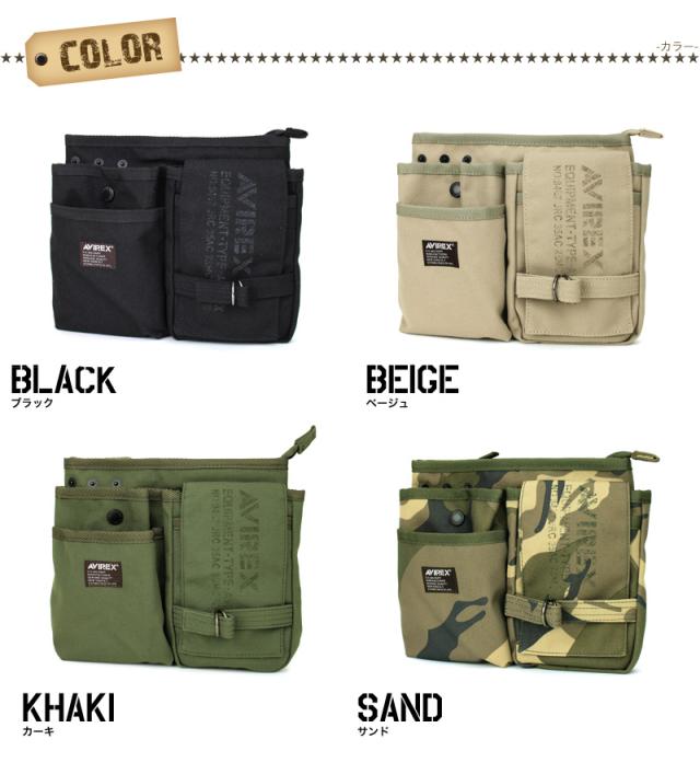 ショルダーバッグ AVIREX アヴィレックス イーグル ウエストバッグ 斜めがけバッグ メンズ レディース 男女兼用 AVX342 黒 ベージュ カーキ アビレックス ウエストポーチ ヒップバッグ