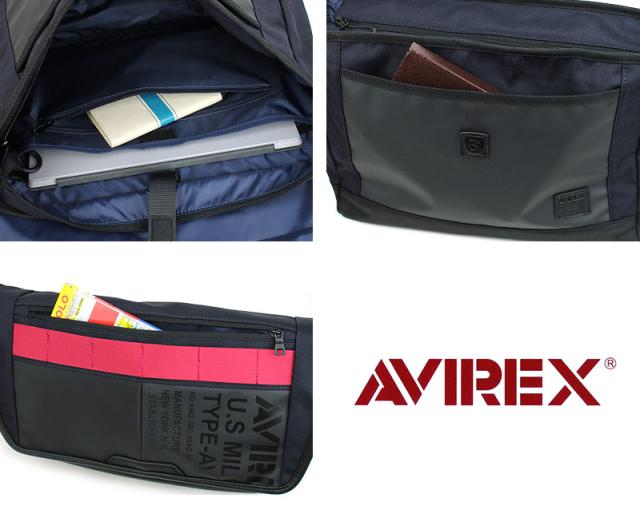 AVIREX アヴィレックス スーパーホーネット ショルダーバッグ 斜めがけバッグ メンズ レディース 男女兼用 B4 A4 AVX592
