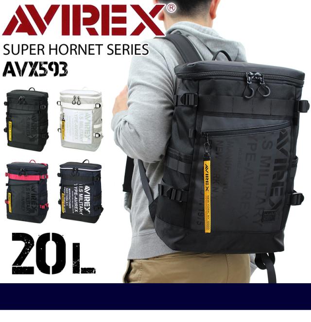 AVIREX アヴィレックス スーパーホーネット スクエアリュック リュック リュックサック デイパック メンズ レディース 男女兼用 20L A3 A4 AVX593 バックパック