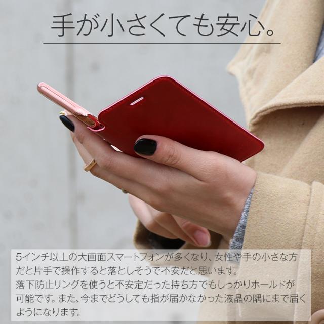 iPhone5/se/6/6Plus/7/7Plus リング付き超薄手帳型ケース