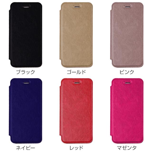 iPhone5/se/6/6Plus/7/7Plus リング付き超薄手帳型ケース