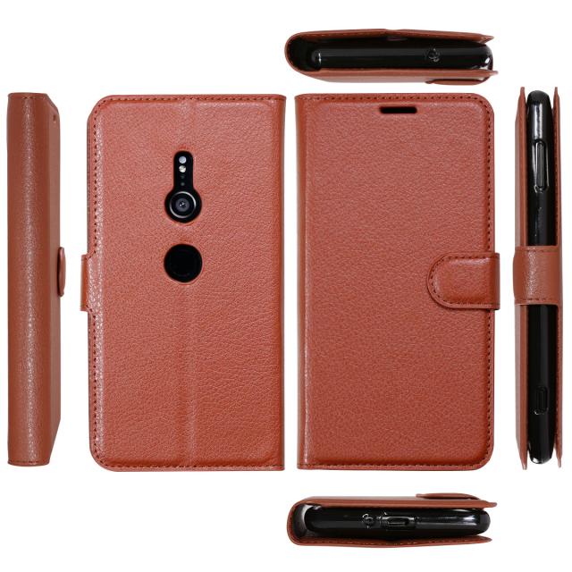 Xperia XZ2 レザー手帳型ケース