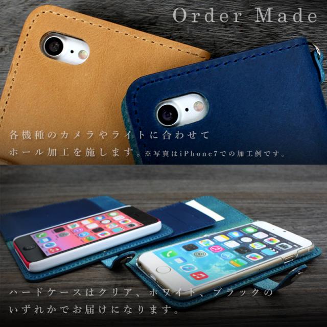 スマホケース 手帳型 全機種対応 本革 レザー ブッテーロ シンプル